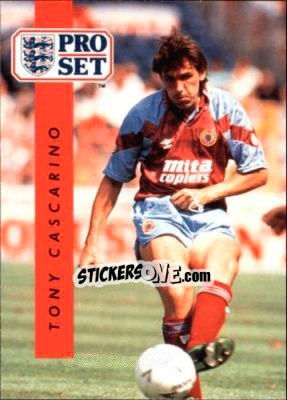 Sticker Tony Cascarino - English Football 1990-1991 n. 25 - Pro Set
