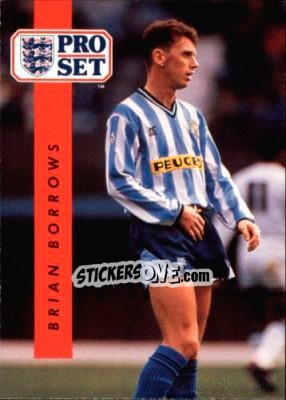 Sticker Brian Borrows - English Football 1990-1991 - Pro Set