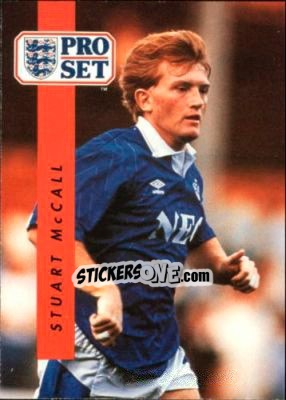 Sticker Stuart McCall - English Football 1990-1991 - Pro Set