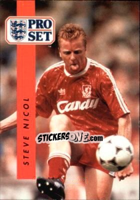 Sticker Steve Nicol - English Football 1990-1991 n. 105 - Pro Set