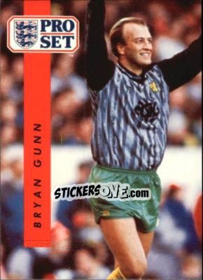 Sticker Bryan Gunn - English Football 1990-1991 n. 154 - Pro Set
