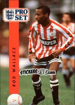 Sticker Rod Wallace - English Football 1990-1991 - Pro Set