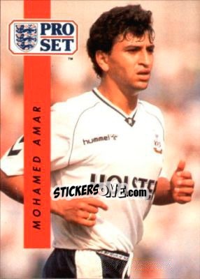 Sticker Mohamed Amar - English Football 1990-1991 - Pro Set