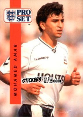Sticker Mohamed Amar - English Football 1990-1991 n. 233 - Pro Set