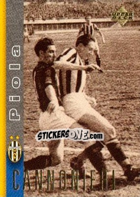 Sticker Silvio Piola - Juventus 1997-1998 n. 2 - Upper Deck