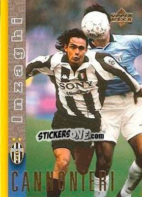 Sticker Filippo Inzaghi - Juventus 1997-1998 n. 17 - Upper Deck