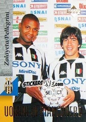 Sticker Marcelo Zalayeta / Luca Pellegrin - Juventus 1997-1998 n. 73 - Upper Deck