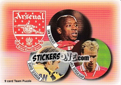 Figurina David Seaman / Ian Wright / Dennis Bergkamp - Arsenal Fans' Selection 1997-1998 - Futera