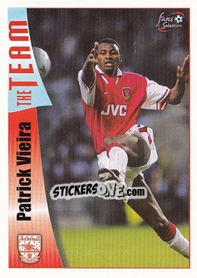 Sticker Patrick Vieira - Arsenal Fans' Selection 1997-1998 n. 14 - Futera