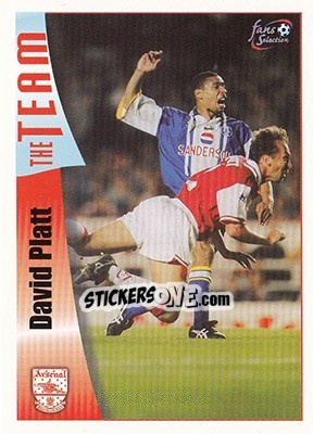 Sticker David Platt - Arsenal Fans' Selection 1997-1998 n. 15 - Futera
