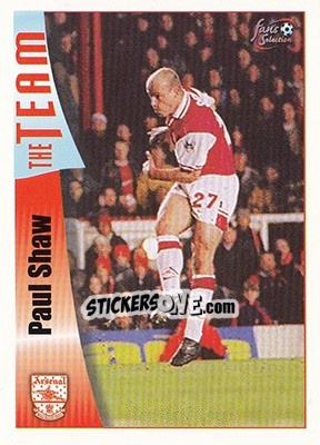 Sticker Paul Shaw - Arsenal Fans' Selection 1997-1998 - Futera