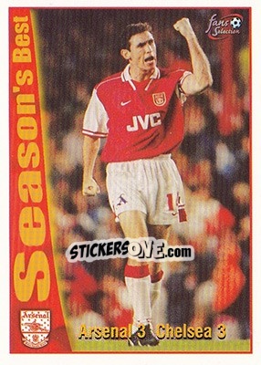 Sticker Arsenal 3 - Chelsea 3 - Arsenal Fans' Selection 1997-1998 - Futera
