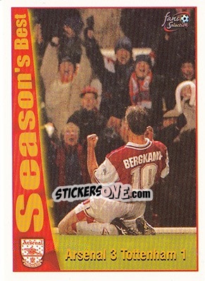 Sticker Arsenal 3 - Tottenham 1 - Arsenal Fans' Selection 1997-1998 n. 45 - Futera