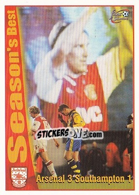Sticker Arsenal 3 - Southampton 1 - Arsenal Fans' Selection 1997-1998 - Futera
