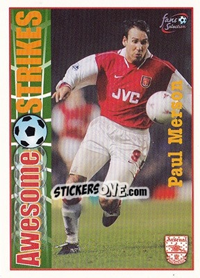 Sticker Paul Merson - Arsenal Fans' Selection 1997-1998 n. 57 - Futera