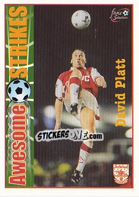 Sticker David Platt - Arsenal Fans' Selection 1997-1998 n. 59 - Futera