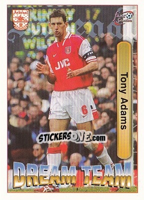 Cromo Tony Adams - Arsenal Fans' Selection 1997-1998 - Futera