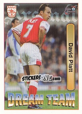 Sticker David Platt - Arsenal Fans' Selection 1997-1998 n. 73 - Futera