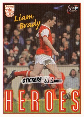 Sticker Liam Brady - Arsenal Fans' Selection 1997-1998 n. 76 - Futera