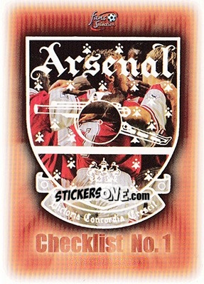 Figurina Checklist 1 - Arsenal Fans' Selection 1997-1998 - Futera