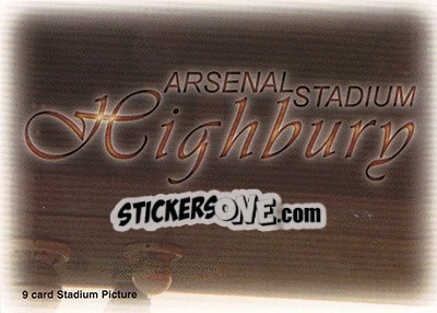 Cromo Highbury - Arsenal Fans' Selection 1997-1998 - Futera