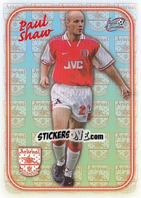 Cromo Paul Shaw - Arsenal Fans' Selection 1997-1998 - Futera