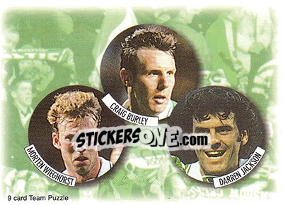 Cromo Morten Wieghorst / Craig Burley / Darren Jackson - Celtic Fans' Selection 1997-1998 - Futera