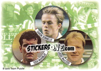 Sticker Tosh McKinlay / Simon Donnelly / Murdo MacLeod - Celtic Fans' Selection 1997-1998 n. 5 - Futera