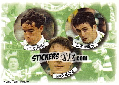 Cromo Phil O'Donnell / Malky Mackay / David Hannah - Celtic Fans' Selection 1997-1998 - Futera