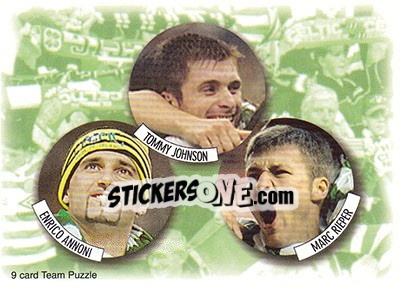 Sticker Enrico Annoni / Tommy Johnson / Marc Rieper - Celtic Fans' Selection 1997-1998 n. 9 - Futera