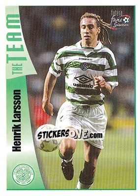 Sticker Henrik Larsson - Celtic Fans' Selection 1997-1998 - Futera