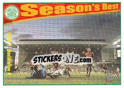 Sticker Celtic 1 - Dunfermline 0 - Celtic Fans' Selection 1997-1998 - Futera