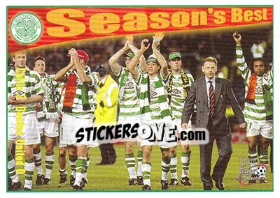 Sticker Celtic 3 - Dundee United 0 - Celtic Fans' Selection 1997-1998 - Futera