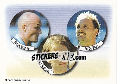 Sticker Frank Leboeuf / Mark Nicholls / Ed De Goey - Chelsea Fans' Selection 1997-1998 - Futera