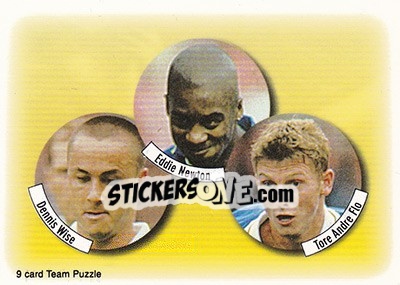 Sticker Dennis Wise / Eddie Newton / Tore Andre Flo - Chelsea Fans' Selection 1997-1998 n. 3 - Futera