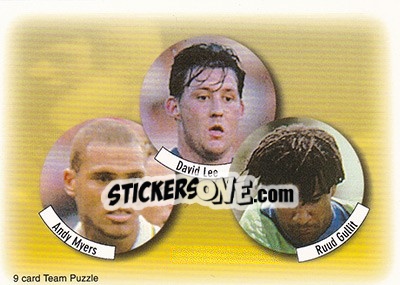 Sticker Andy Meyers / David Lee / Ruud Gullit - Chelsea Fans' Selection 1997-1998 - Futera