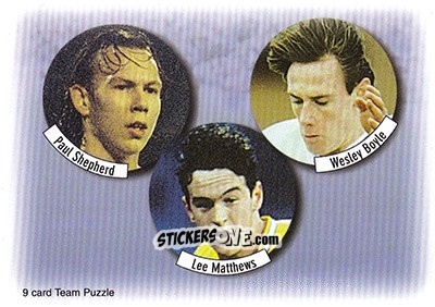 Sticker Paul Shepard / Lee Matthews / Wesley Boyle - Leeds United Fans' Selection 1997-1998 n. 3 - Futera