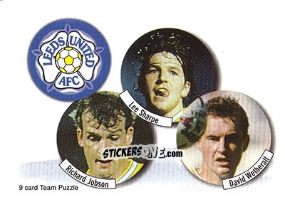 Sticker Richard Jobson / Lee Sharpe / David Wetherall - Leeds United Fans' Selection 1997-1998 n. 7 - Futera