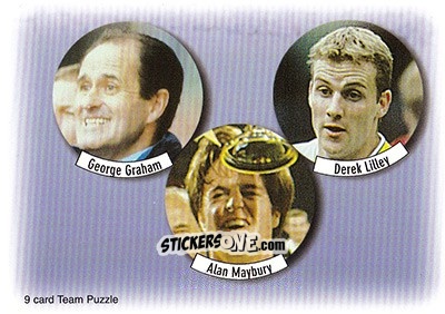 Sticker George Graham / Alan Maybury / Derek Lilley - Leeds United Fans' Selection 1997-1998 n. 9 - Futera