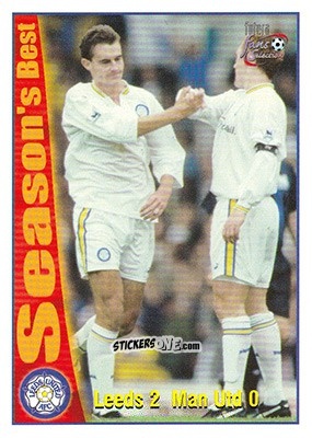 Figurina Leeds United 2 - Manchester United 0 - Leeds United Fans' Selection 1997-1998 - Futera