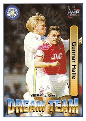 Sticker Gunnar Halle - Leeds United Fans' Selection 1997-1998 - Futera