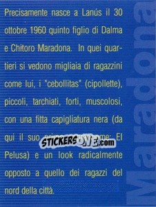 Sticker Figurina 3 - Maradona Il Più Grande n. 3 - Preziosi