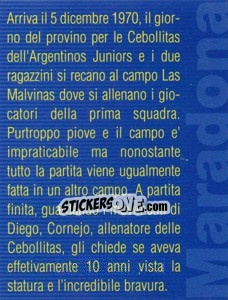 Sticker Figurina 14 - Maradona Il Più Grande n. 14 - Preziosi