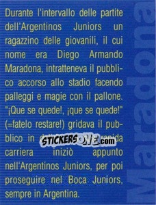 Sticker Figurina 23 - Maradona Il Più Grande n. 23 - Preziosi