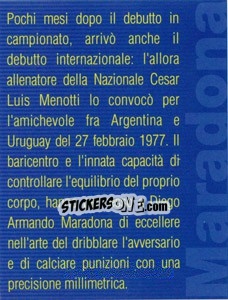 Sticker Figurina 24 - Maradona Il Più Grande n. 24 - Preziosi