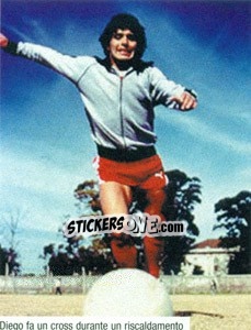 Sticker Maradona Si Allena - Maradona Il Più Grande n. 25 - Preziosi