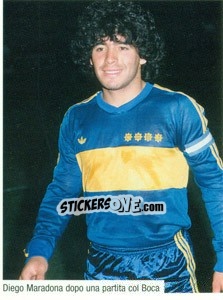 Sticker Diego Maradona Con La Maglia Del Boca - Maradona Il Più Grande n. 44 - Preziosi
