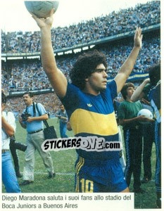 Sticker Maradona Saluta Il Pubblico Del Boca - Maradona Il Più Grande n. 46 - Preziosi