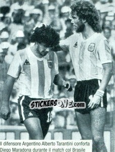 Sticker Maradona/alberto Tarantini - Maradona Il Più Grande n. 61 - Preziosi