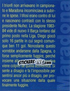 Sticker Figurina 72 - Maradona Il Più Grande - Preziosi